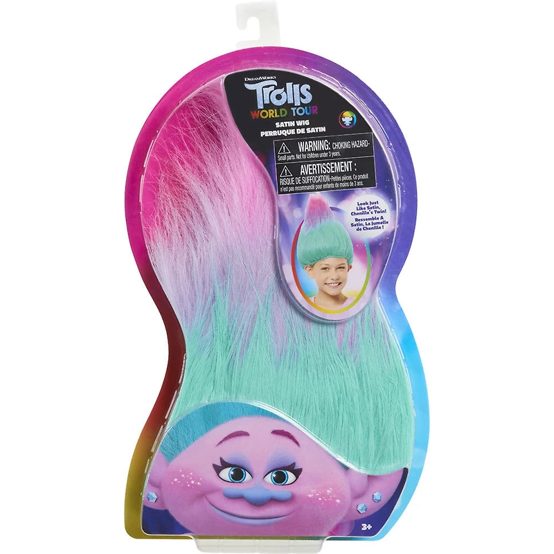 Perruque Troll-rifique de Satin de DreamWorks Trolls World Tour