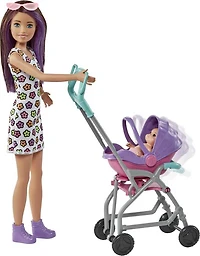 Barbie-Coffret Skipper Baby-Sitter Poussette avec poupée