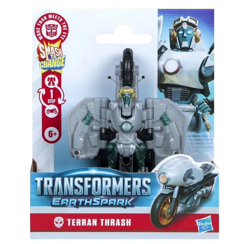 Transformers EarthSpark 1-Step Smash Changers Terran Thrash Action Figure