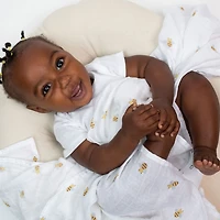 Lulujo - Langes en mousseline 2PK - Abeilles et poi