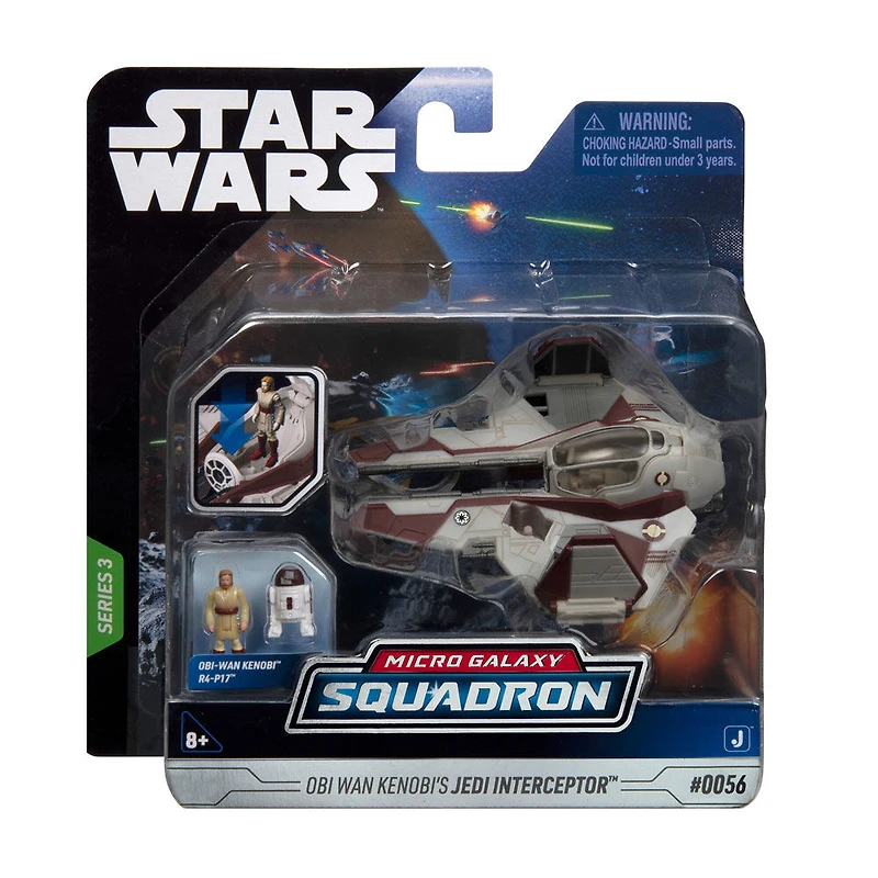 Star Wars Micro Galaxy Squadron 3" Vehicle - Obi Wan's Jedi Interceptor