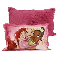 Oreiller géant en fourrure funky pour enfants Disney Princess, 20 po x 30 po