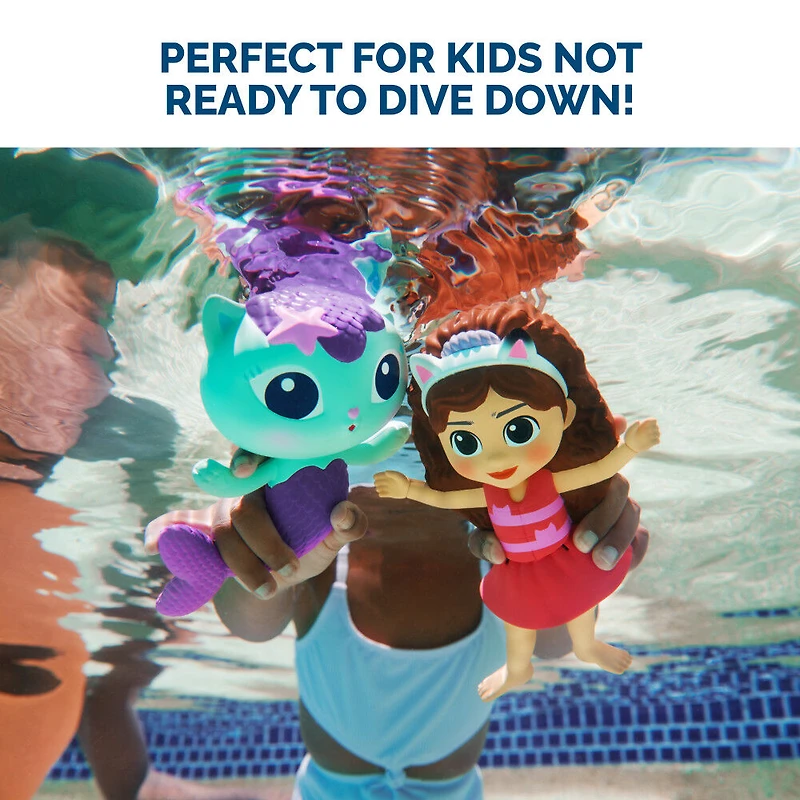 Swimways, Gabby et la maison magique, Floatin' Figures, accessoires de fête et jouets aquatiques Gabby et la maison magique, Gabby et Marine, pack de 2