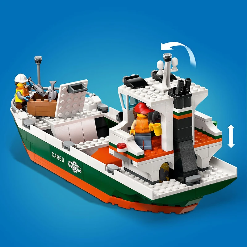 LEGO City Le port maritime et le navire de marchandises Jouet 60422