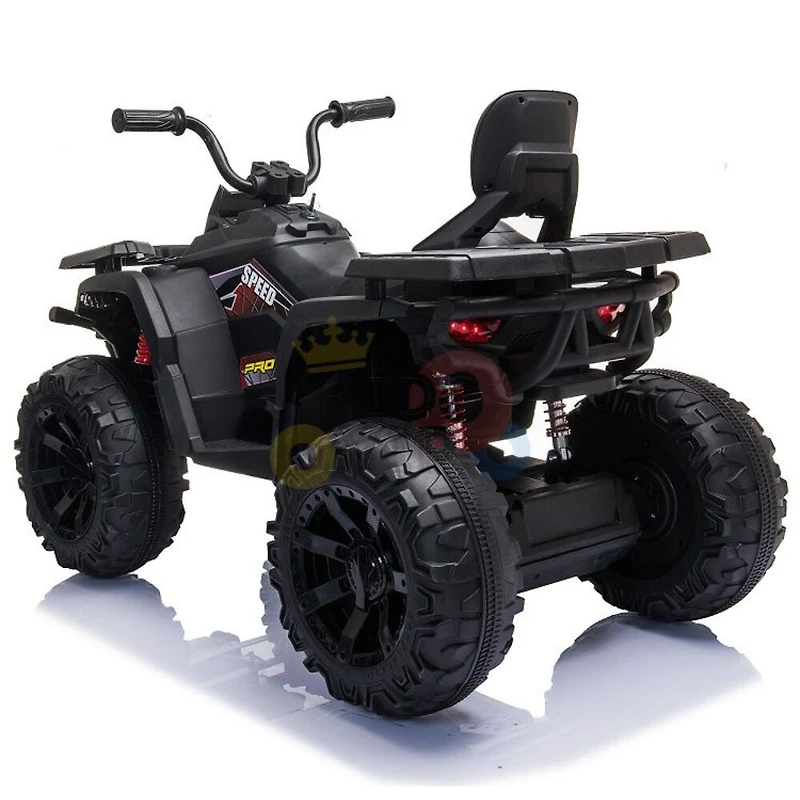 KidsVip 24V Enfants et Tout-Petits Titan Quad/ATV Voiture Eléctrique avec Commande à Distance - Noir - Édition anglaise
