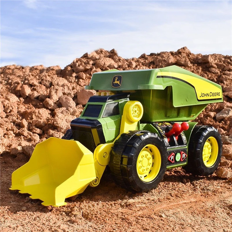 John Deere 18" Motorisé 'Lumières & Sons' Maxx Power 2-En-1 Grue De Chantier - Édition anglaise