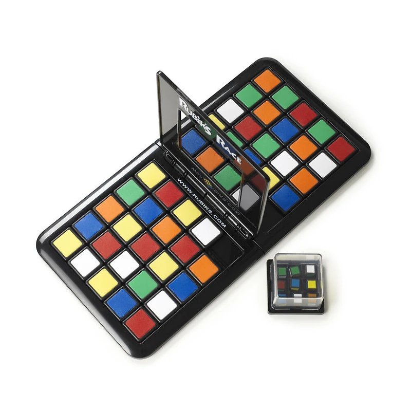 Rubik's Race Classic Fast-Paced Strategy Sequence Board Game, Ultimate Face to Face Two Player Game