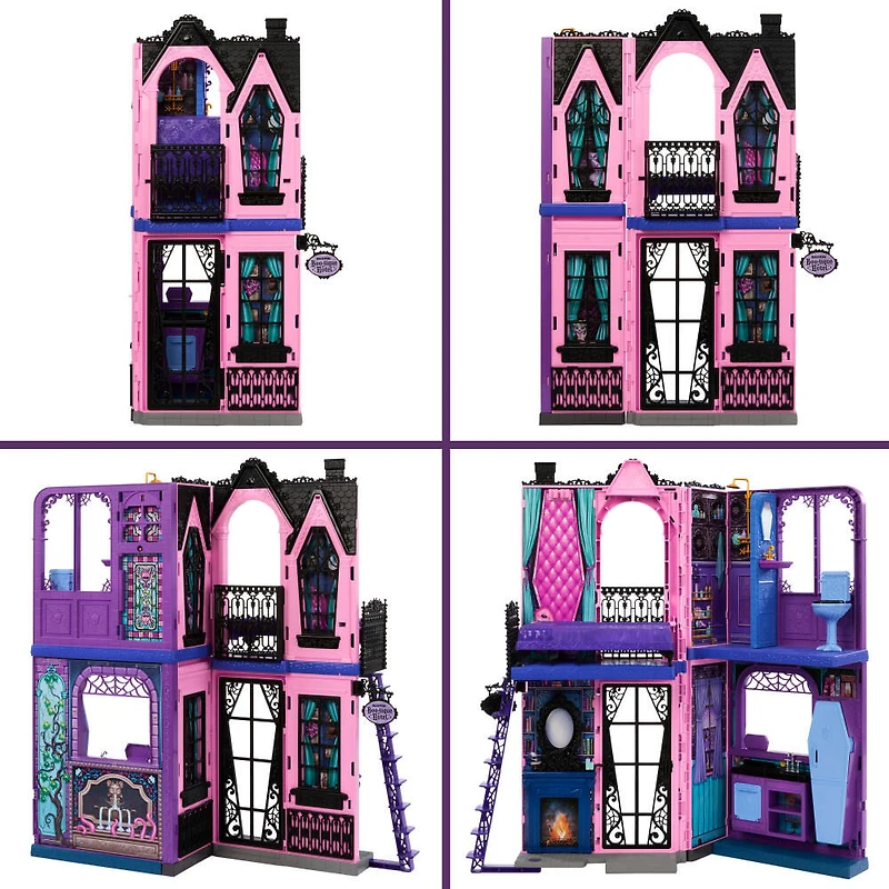 Monster High Boo-tique Hotel Doll House with Spooky Surprises in Every Room and 13+ Accessories