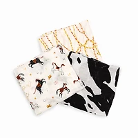 Red Rover - Cotton Muslin Swaddle 3 Pack - Howdy Horse