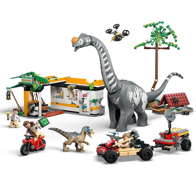 LEGO Jurassic World Raptor & Titanosaurus Tracking Mission Kids Toy for Boys & Girls, Ages 7+ -76973