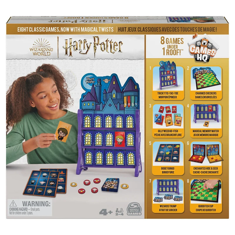 Wizarding World, Harry Potter Games HQ Checkers Tic Tac Toe Memory Match Go Fish Bingo Card Games Fantastic Beasts Gift