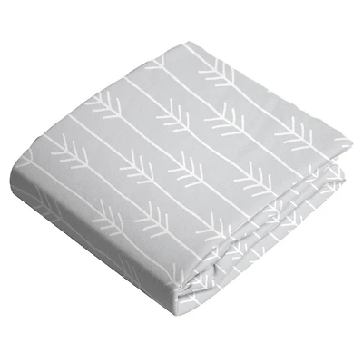 Kushies Flannel Bassinet Sheet -Grey Arrows