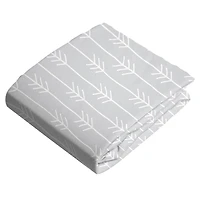 Kushies Flannel Bassinet Sheet -Grey Arrows