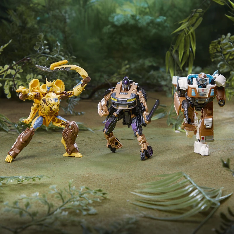 Transformers: Rise of the Beasts Buzzworthy Bumblebee Jungle Mission, Pack de 3 figurines de 12,5 cm - Notre exclusivité