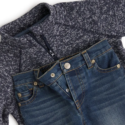 Fam 2 Piece Set     Heather Navy 