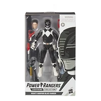 Power Rangers Lightning Collection, Mighty Morphin Power Ranger, Ranger Noir, figurine premium de 15 cm de collection avec accessoires