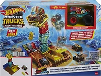 Hot Wheels Monster Trucks Arena Smashers Demo Derby Car Jump Challenge