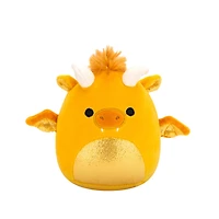 Peluche Squishmallows 5" - Monsieur le dragon orange au ventre étincelant