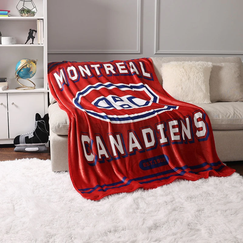 NHL Montreal Canadiens Plush Blanket, 60" x 70"
