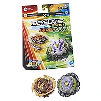 Beyblade Burst QuadDrive, Pack de 2 toupies de compétition Destruction Ifritor I7 et Stone Nemesis N7