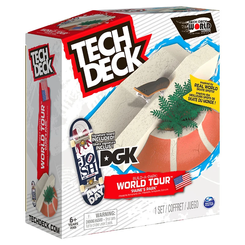 Tech Deck, Build-A-Park World Tour, Paine's Park, Coffret rampe avec fingerboard Signature - Édition anglaise