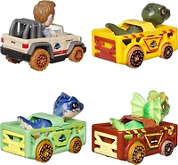 Hot Wheels RacerVerse Coffret de 4 véhicules Métal Jurassic World