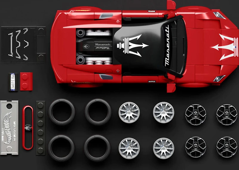 Mattel Brick Shop Hot Wheels Maserati MC20 Building Toy Kit (250 Pieces), for Collectors