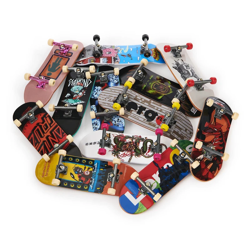 Tech Deck, Coffret de 4 fingerboards Ultra DLX, Skateboards Primitive, Mini skateboards personnalisables à collectionner