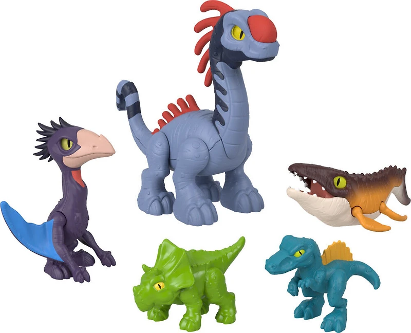 Fisher-Price Imaginext Jurassic World Rebirth Set with 6 Action Figures, Launcher & Accessories