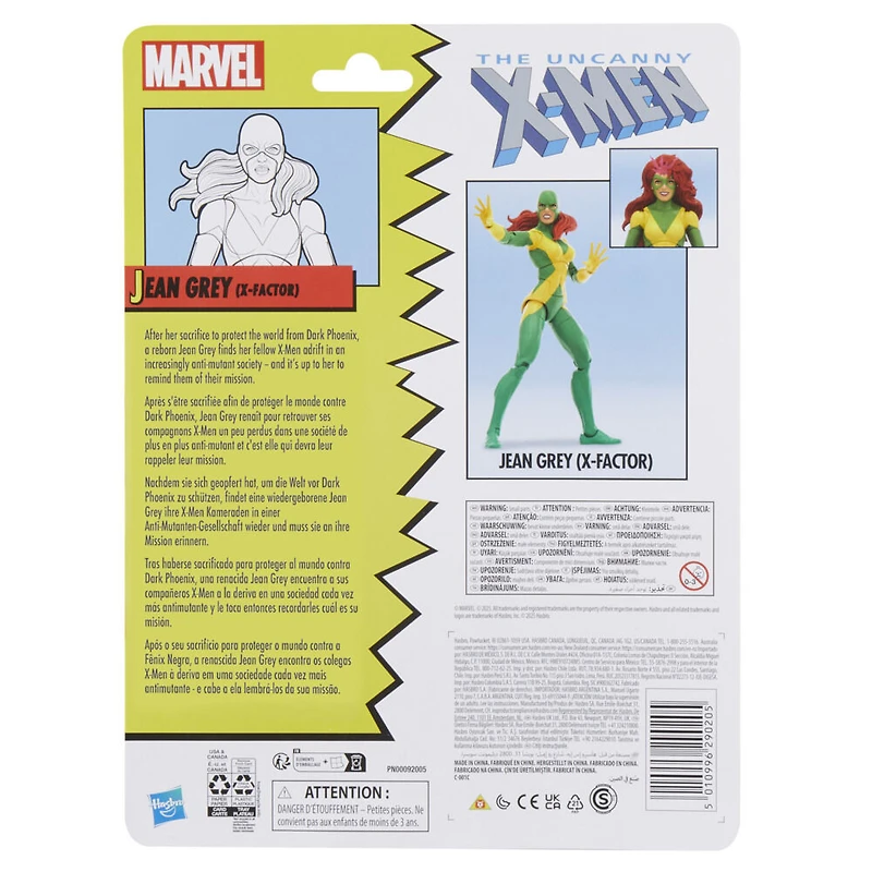 Marvel Legends Series Jean Grey (X-Factor) des bandes dessinées Marvel, figurine articulée de collection de 15 cm