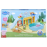 Peppa Pig Toys Peppa's Waterpark Playset, Peppa Pig Playset with 2 Peppa Pig Figures, Preschool Toys for 3 Year Old Girls and Boys and Up