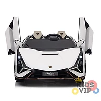 KIDSVIP Voiture porteur 2 places Lamborghini Sian 4X4 24 V sous licence pour enfants avec RC