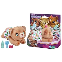 furReal Newborns, Ourson, peluche animatronique interactive, animal de compagnie électronique avec sons, yeux qui se ferment, dès 4 ans