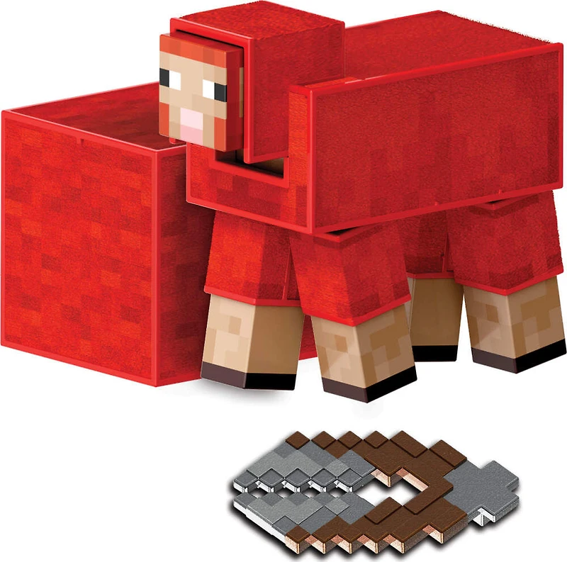 Minecraft Diamond Level Sheep Action Figure & 3 Accessories, 5.5-inch Collector Scale