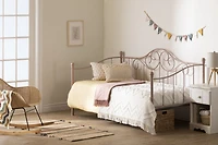 Summer Breeze Lit de jour en métal Simple Rose