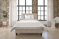 Lit rembourré Rose Jumeau Lit  de DHP- tan