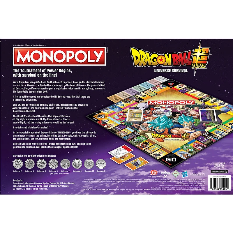 MONOPOLY: Dragon Ball Super Jeu De Plateau - Édition anglaise