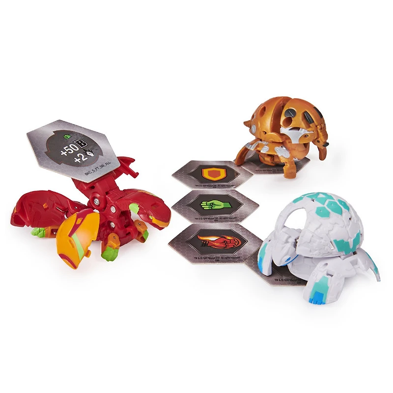 Bakugan, Starter Pack 3 personnages, Pyrus Phaedrus, Créatures transformables à collectionner