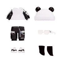 Na Na Na Fuzzy Surprise série 1 Peter Panda - Poupée-mannequin articulée de 7 po (18 cm)