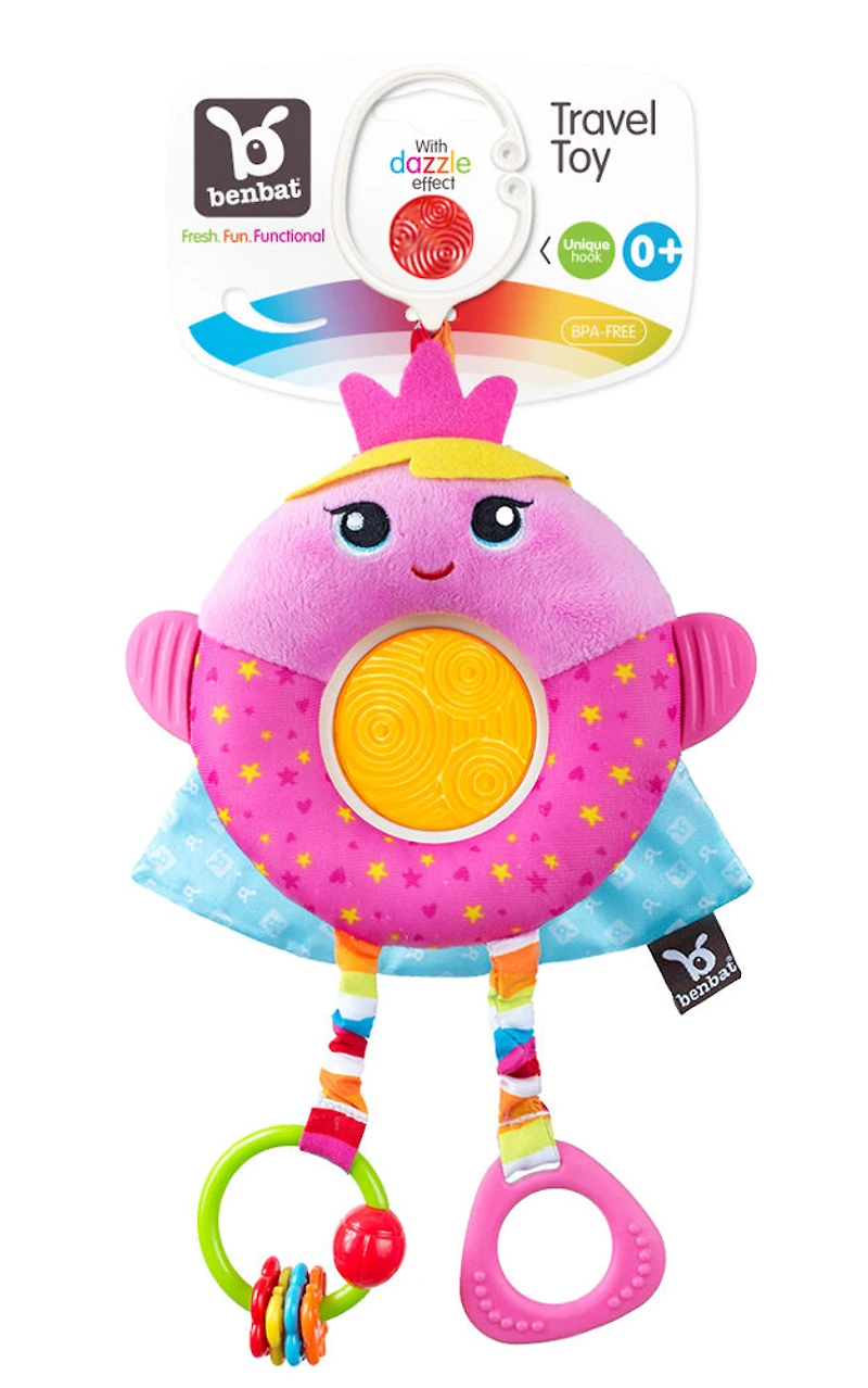 Jouet de voyage Amis Éblouissants Benbat - Princesse / Rose / 0-24 mois