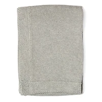 Baby Mode Signature gris Tricot Couverture avec bordure