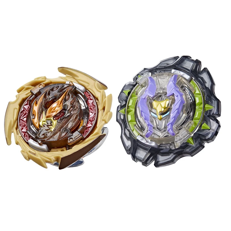 Beyblade Burst QuadDrive, Pack de 2 toupies de compétition Destruction Ifritor I7 et Stone Nemesis N7
