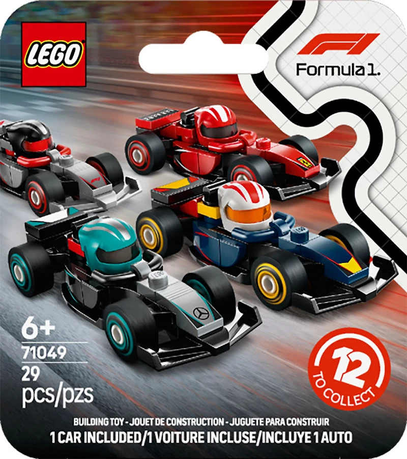 LEGO F1 Voitures de course de F1 à collectionner, Ensemble de construction pour les enfants, Ensemble de jeu de modèles à construire 71049