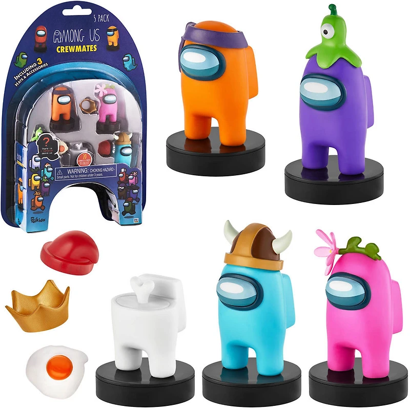 Coéquipiers avec tampons Among Us - emb. de 5 - L'assortiment peut varier