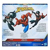 Marvel Spider-Man Titan Hero Series Spider-Man (Miles Morales) Armored Spider-Man Venom 12-Inch-Scale Figure 3-Pack