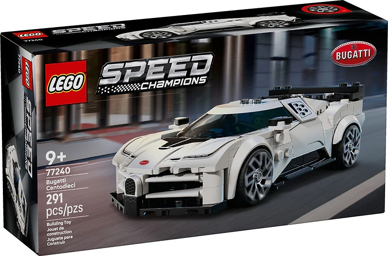 LEGO Speed Champions L'Hypervoiture Sport Bugatti Centodieci, Jouet pour Garçons et Filles, Ensemble de Modèle à Construire pour Enfants 77240