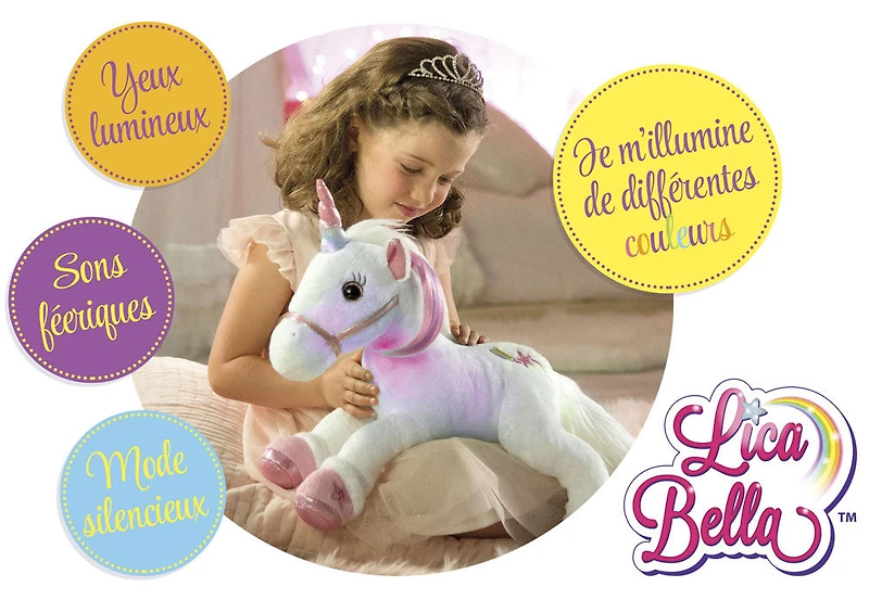 Lica Bella Rainbow Dreams Licorne avec Sons et Lumières