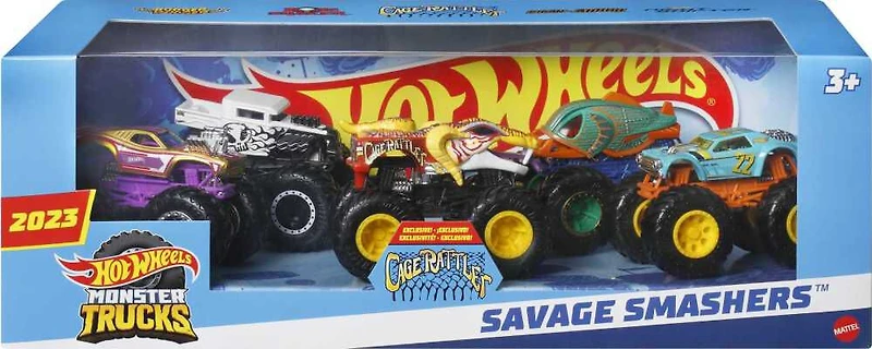 Hot Wheels Monster Trucks, 1:64 Scale Monster Trucks Toys, Set of 5
