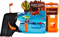 Disney · Pixar Cars-Garage Phosphorescent Copper Canyon-Coffret avec Véhicules Phosphorescents à l'échelle 1/55