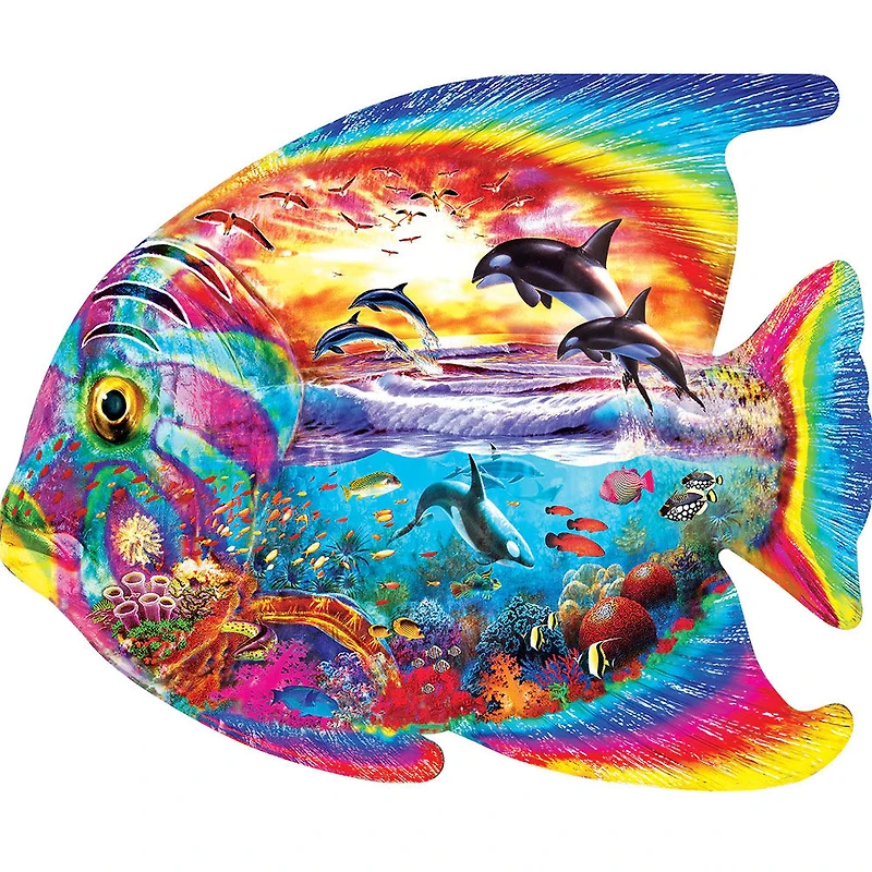 "Contours" - "Tropical Menagrie" - Puzzle En Forme De 1000 Pièces